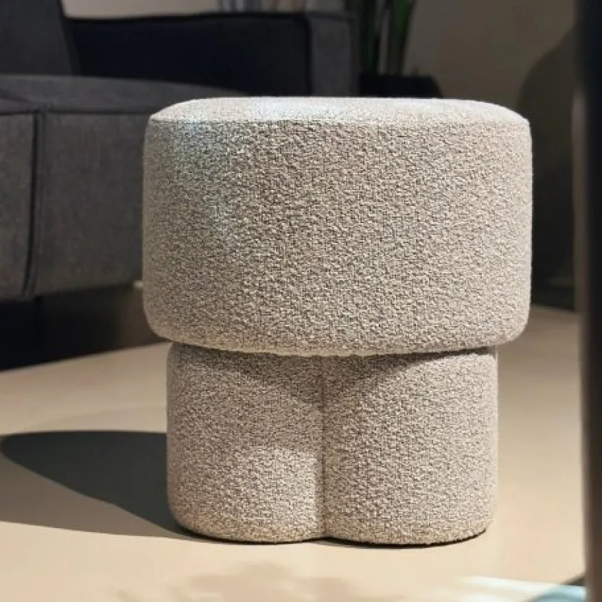 Poef Kevion Beige - Ø 40 cm