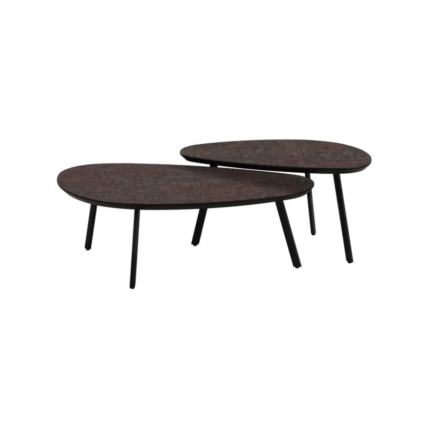 Salontafel Aarhus Grijs/Bruin - set 2 stuks