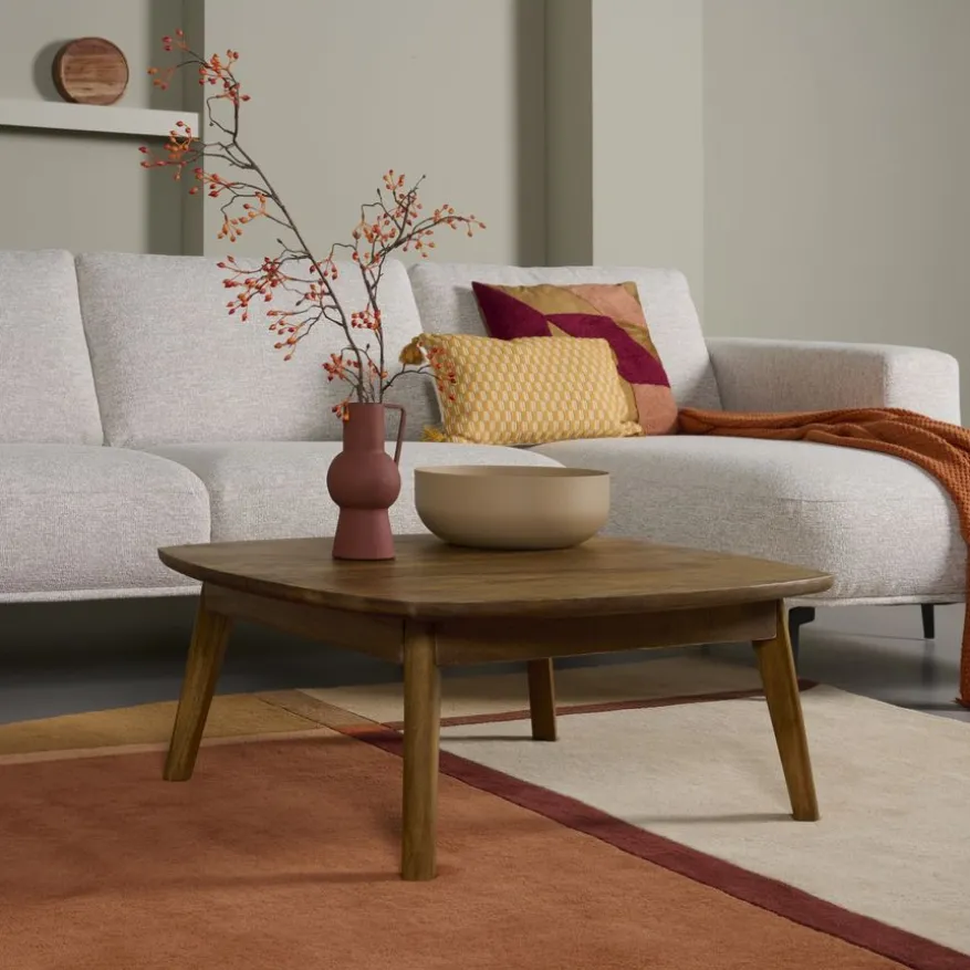 Salontafel Bodo Honingbruin - 80x80 cm
