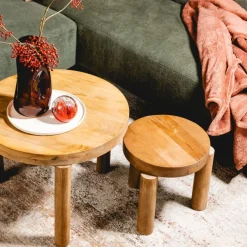 Salontafel Caen Naturel - set 2 stuks