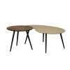 Salontafel Capi Greige / Bruin - set 2 stuks