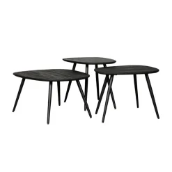 Salontafel Comporta Zwart - set 3 stuks