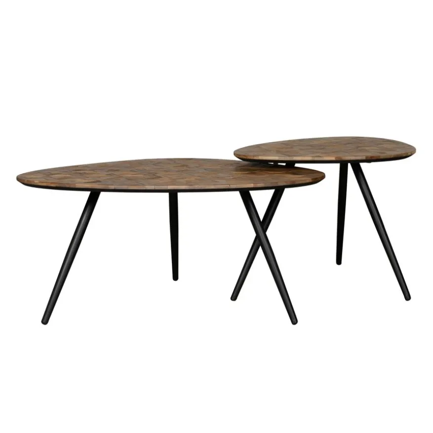 Salontafel Covas Bruin - set 2 stuks