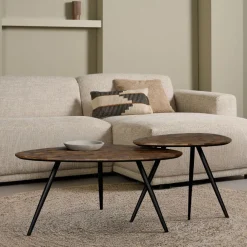 Salontafel Covas Bruin - set 2 stuks