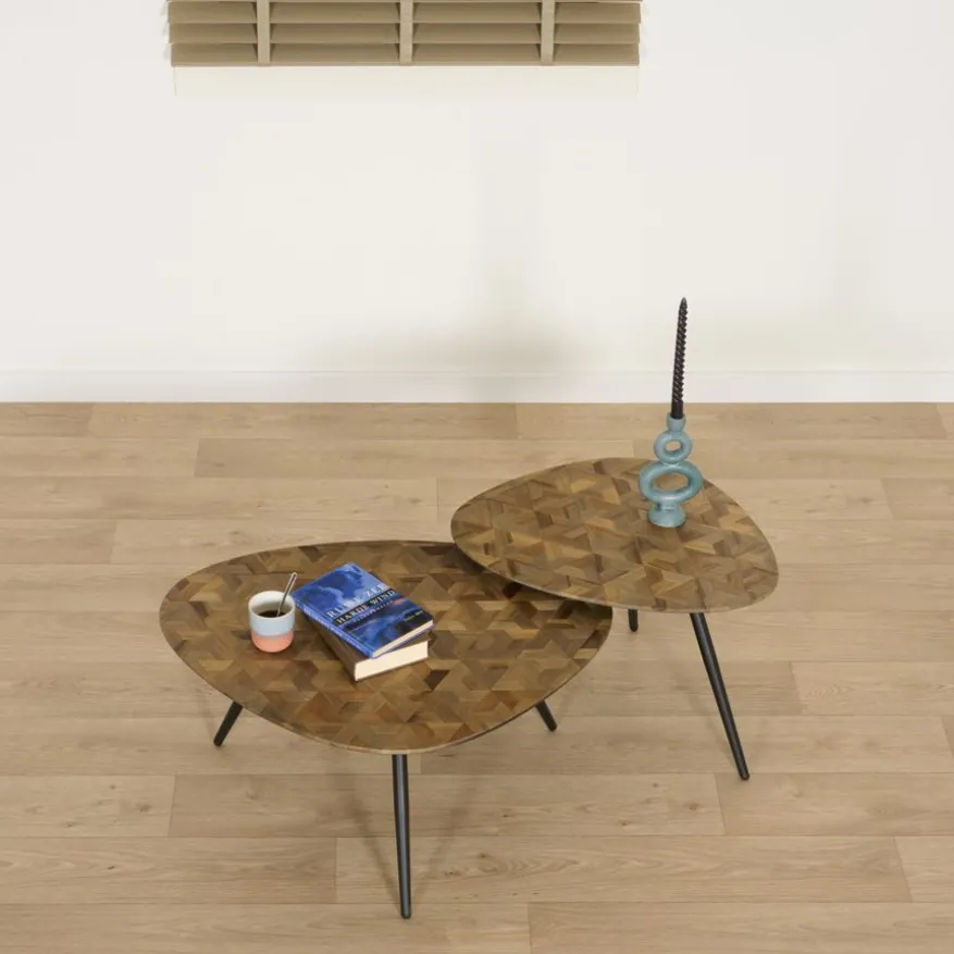 Salontafel Covas Bruin - set 2 stuks