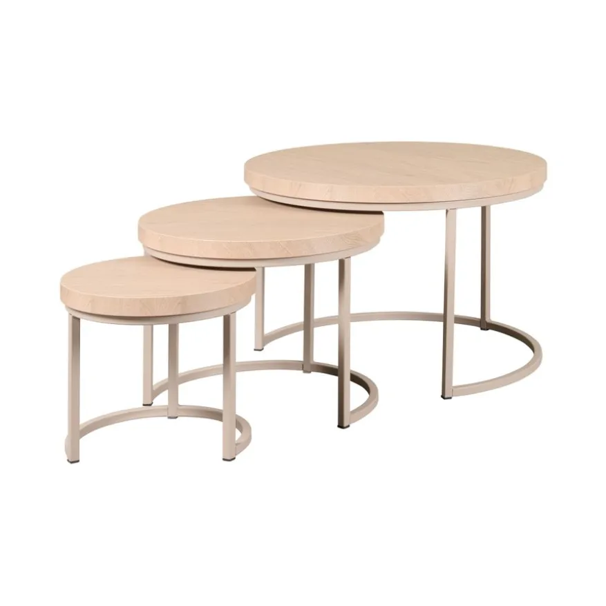 Salontafel Hoenderloo Beige - set 3 stuks