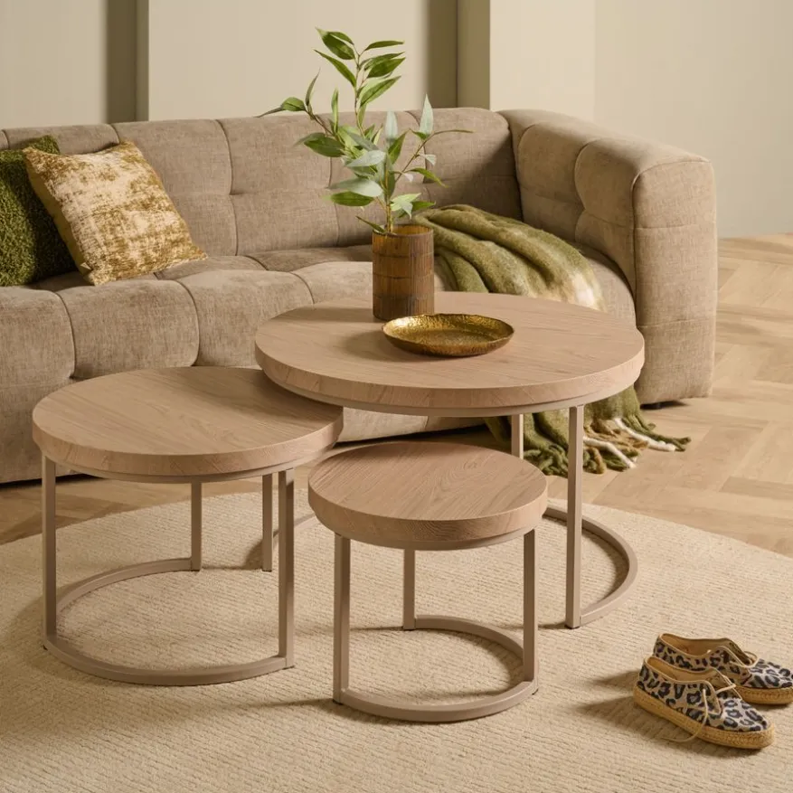 Salontafel Hoenderloo Beige - set 3 stuks
