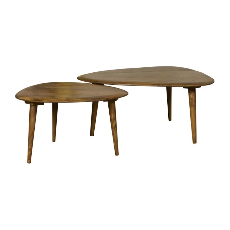 Salontafel Lombok Honingbruin - set 2 stuks