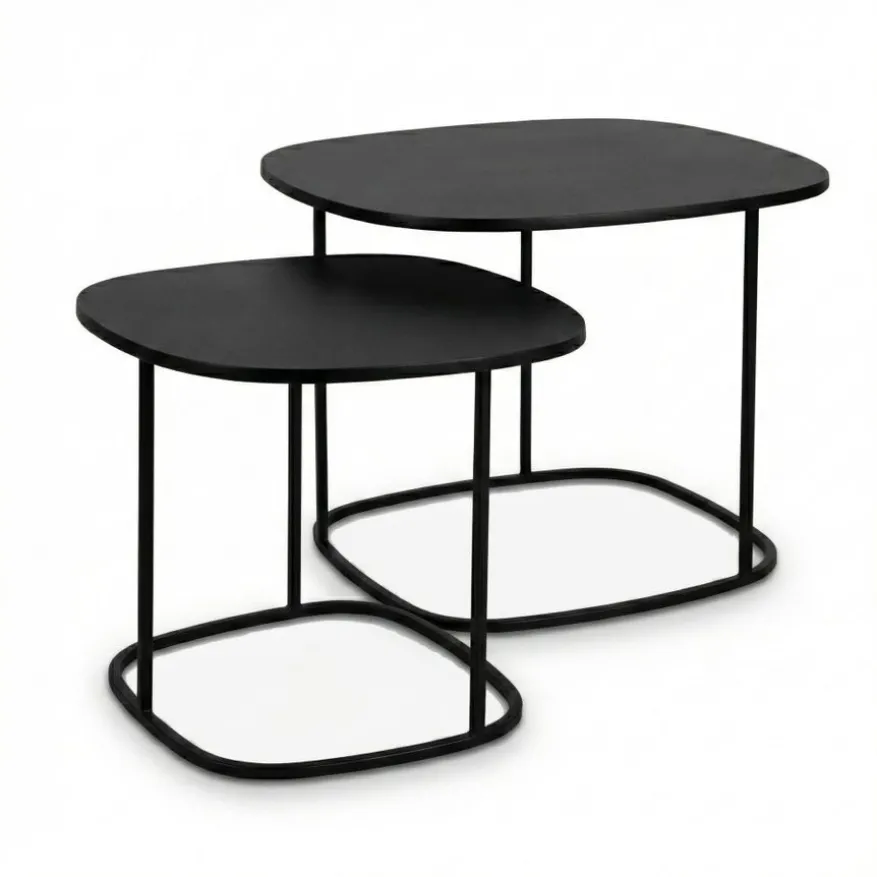 Salontafel Murbach Zwart - set 2 stuks