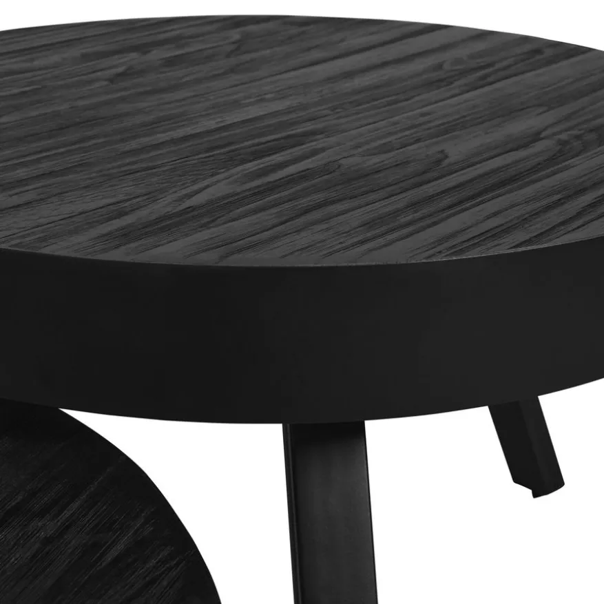 Salontafel Rennes Zwart - set 2 stuks