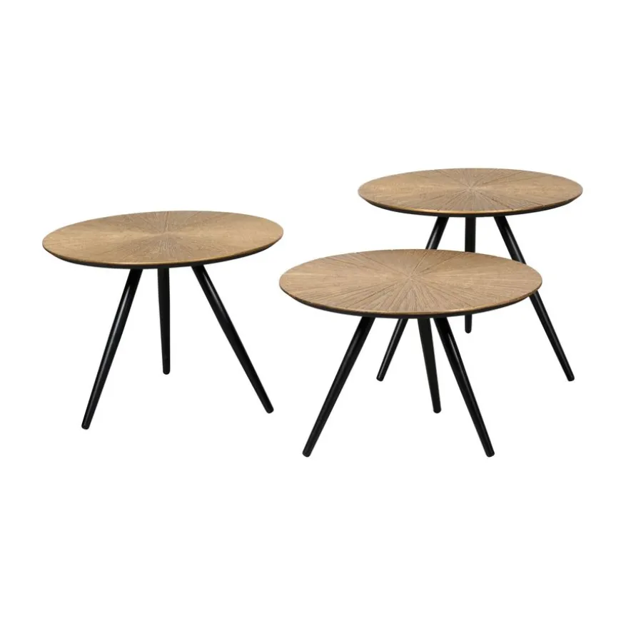 Salontafel Toul Goud - set 3 stuks