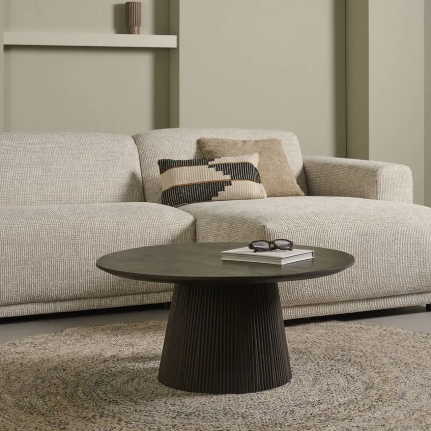 Salontafel Viktor Donkerbruin - Ø 80 cm
