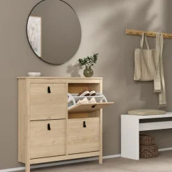 Schoenenkast Dallas Eiken - 103x103x25 cm