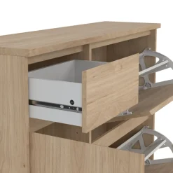 Schoenenkast Luna Eiken - 109x93x32 cm