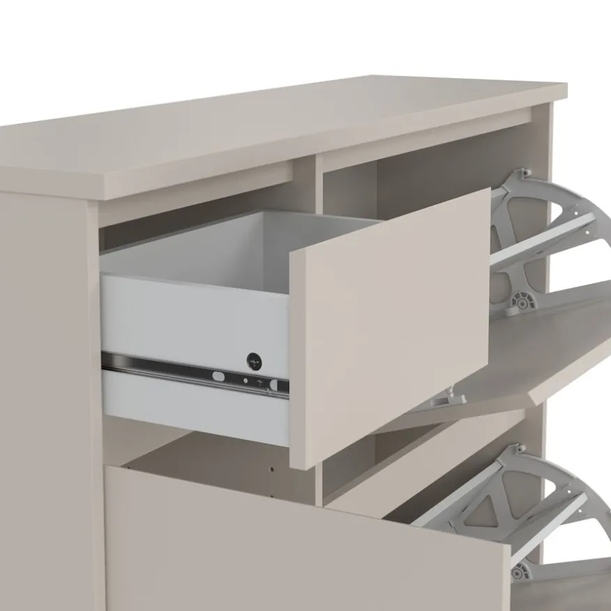 Schoenenkast Luna Taupe - 109x92x32 cm