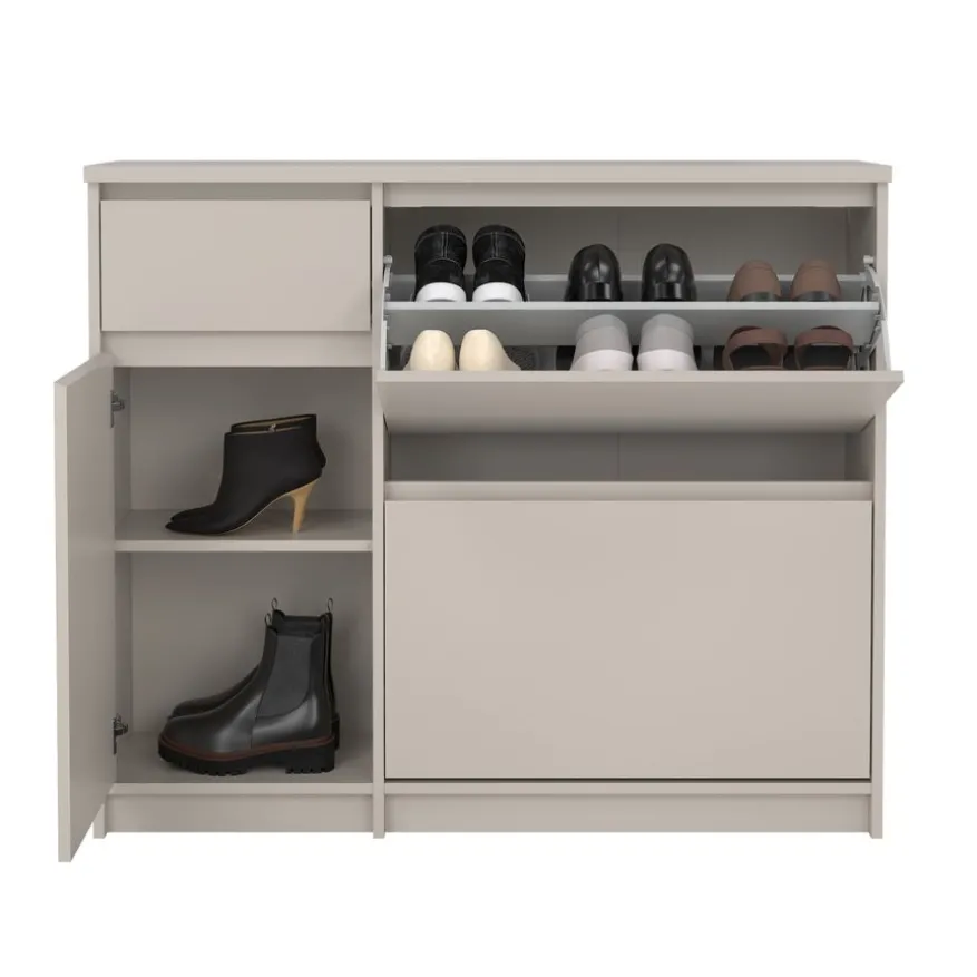 Schoenenkast Luna Taupe - 109x92x32 cm