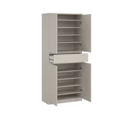 Schoenenkast Luna Taupe - 81x192x40 cm