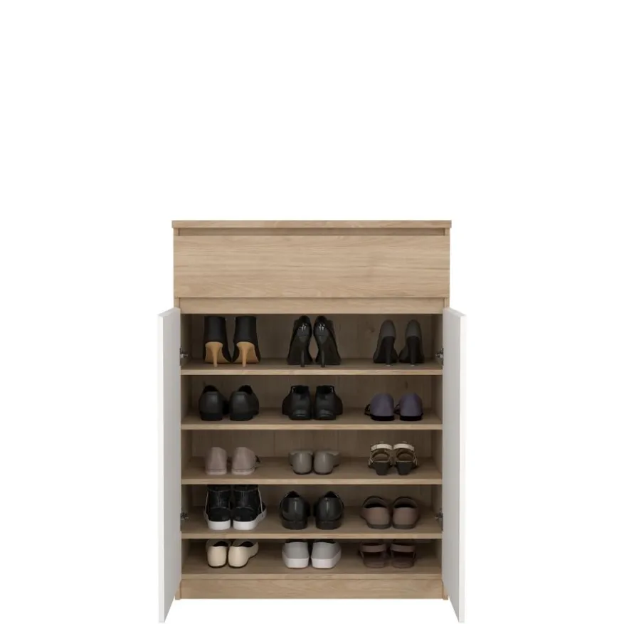 Schoenenkast Luna Wit - 81x112x40 cm