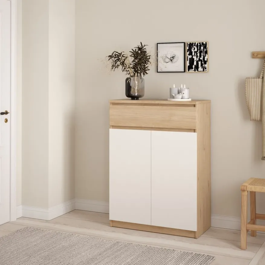 Schoenenkast Luna Wit - 81x112x40 cm