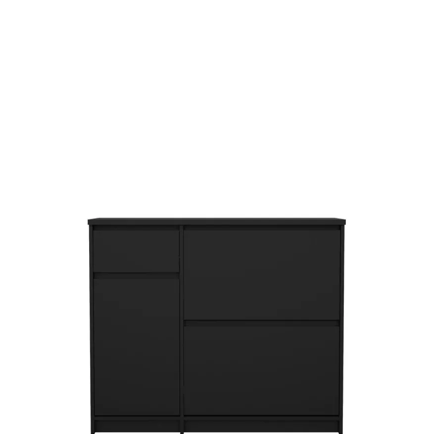 Schoenenkast Luna Zwart - 109x93x32 cm