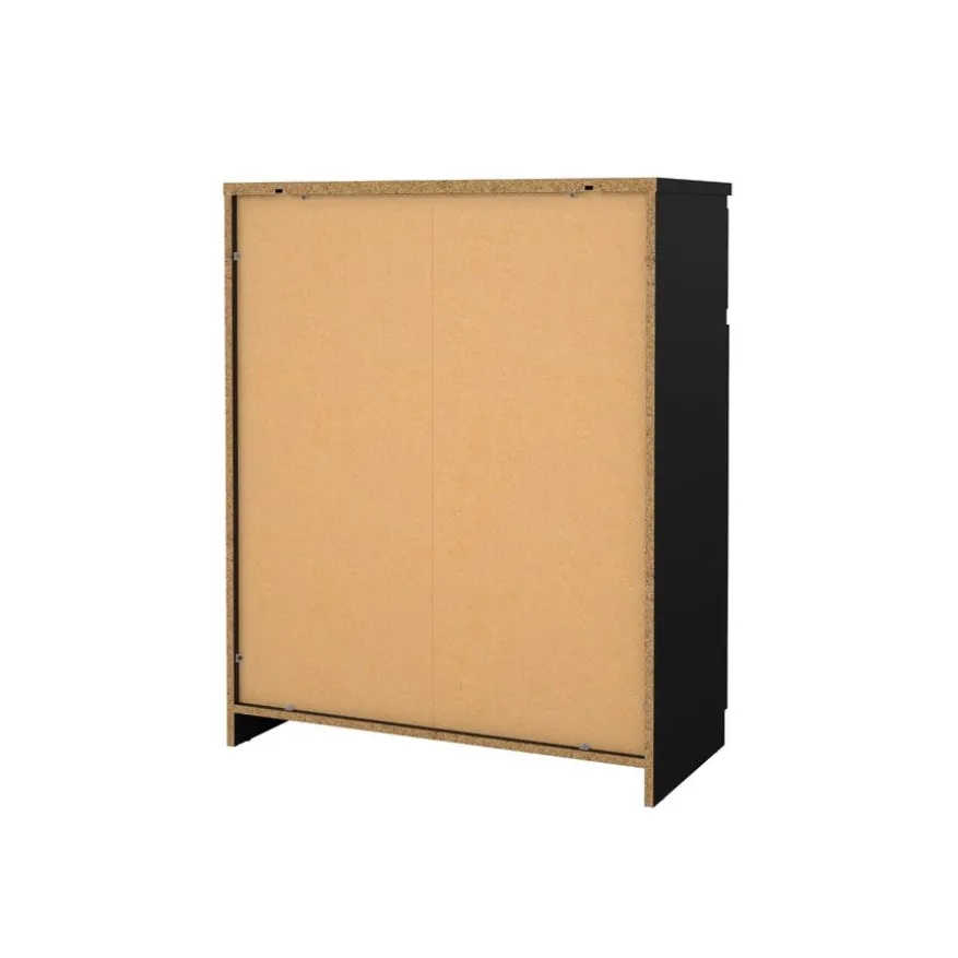 Schoenenkast Luna Zwart - 81x101x40 cm
