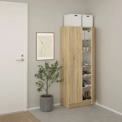 Schoenenkast Miami Naturel - 69x170x35 cm