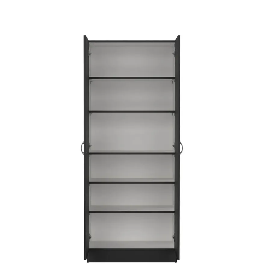 Schoenenkast Miami Zwart - 69x170x35 cm