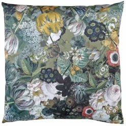 Sierkussen Bloemenprint Groen - 60x60 cm