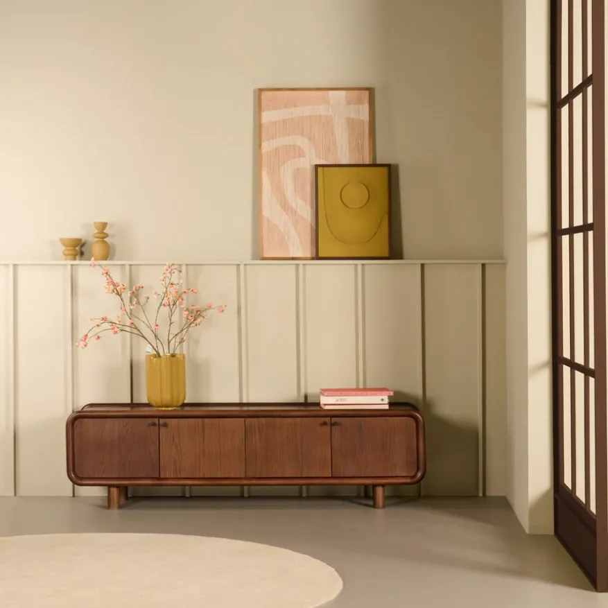 TV-meubel Boogie Donkerbruin - 180x50x43 cm