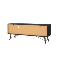 TV-meubel Denver Zwart / Walnoot - 150x60x40 cm