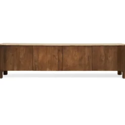 TV-Meubel Liam Bruin / Marmer - 210x55x40 cm