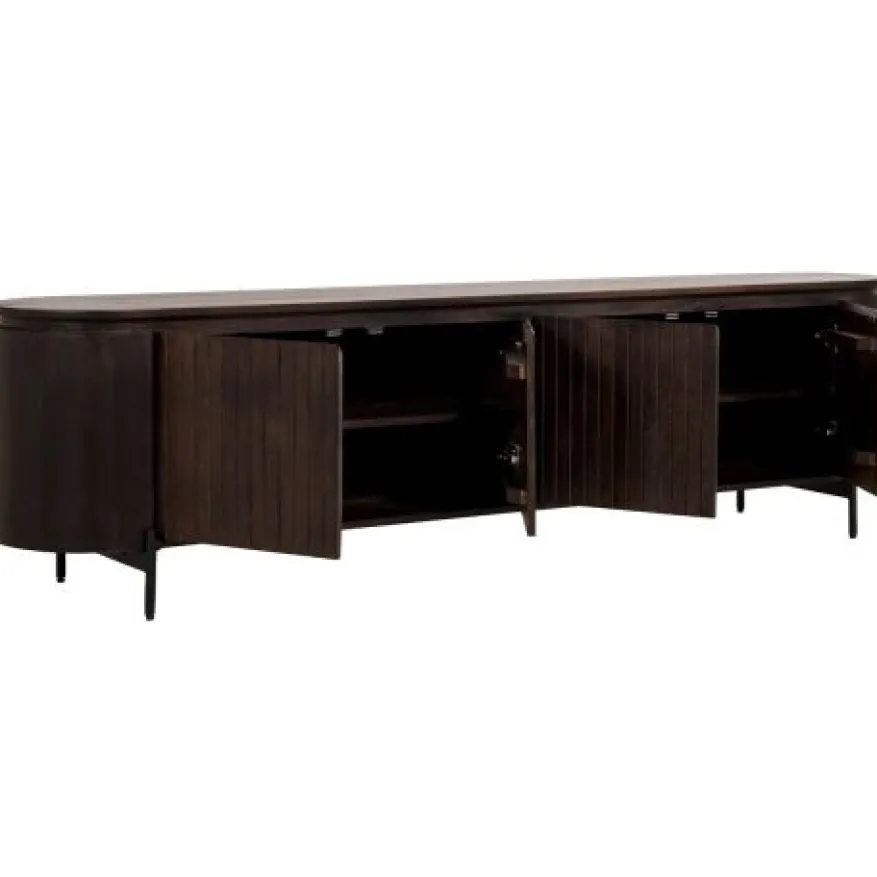 TV-meubel Viktor Donkerbruin - 210x56x43 cm