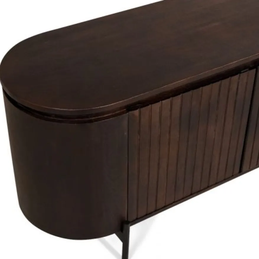 TV-meubel Viktor Donkerbruin - 210x56x43 cm