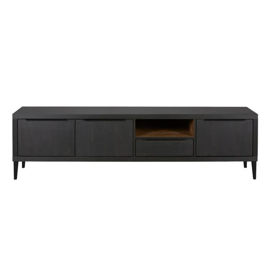 TV-meubel Zwanenburg Zwart - 192x52x48 cm