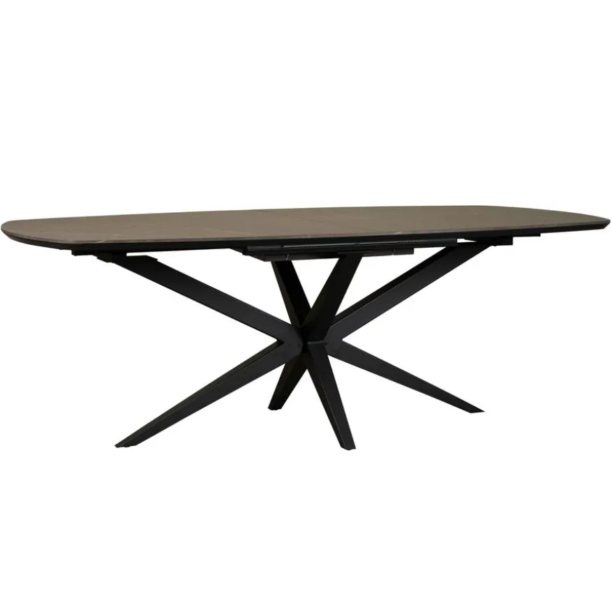 Uitschuifbare Eettafel Enjoy Donkergrijs - 220/277x120 cm