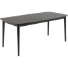 Uitschuifbare Eettafel Saga Zwart - 180/219x90 cm