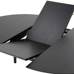Uitschuifbare Eettafel Saga Zwart - 115/154x115 cm
