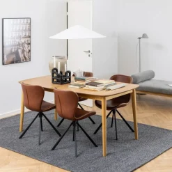 Uitschuifbare Eettafel Saga Naturel - 180/219x90 cm