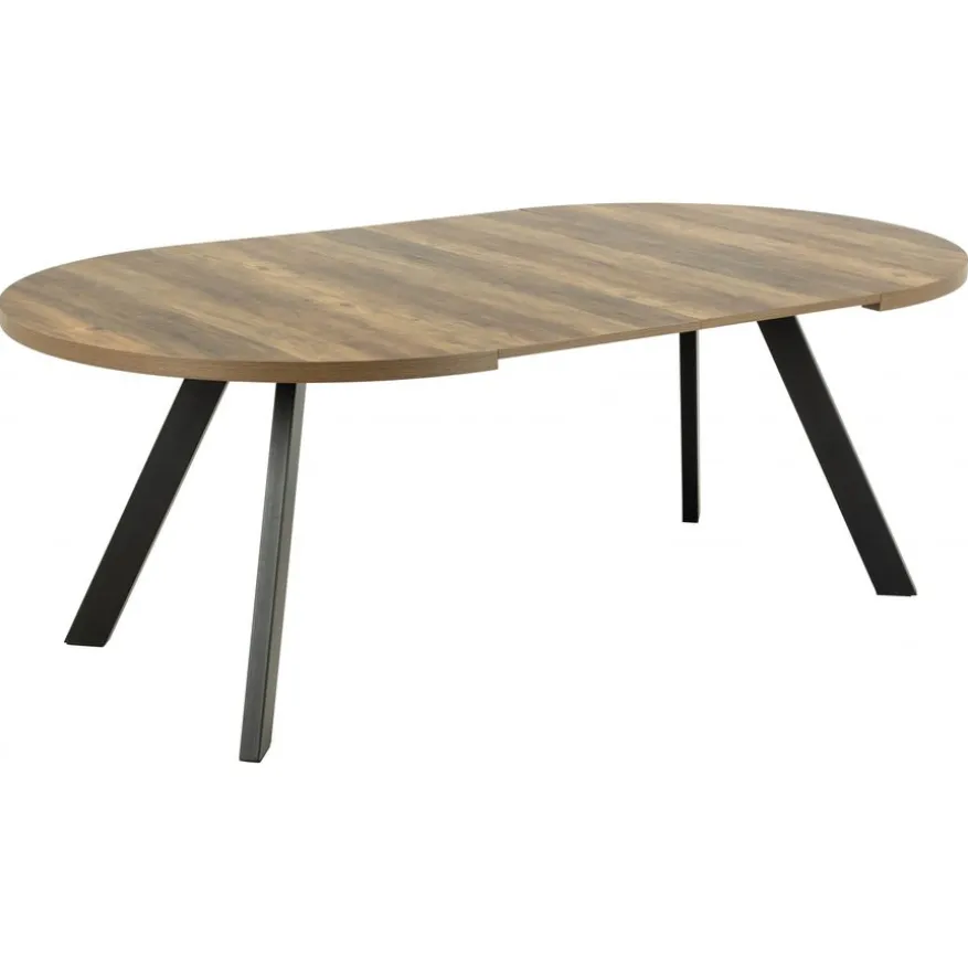 Uitschuifbare Eettafel Soren Bruin - 120/210x120 cm