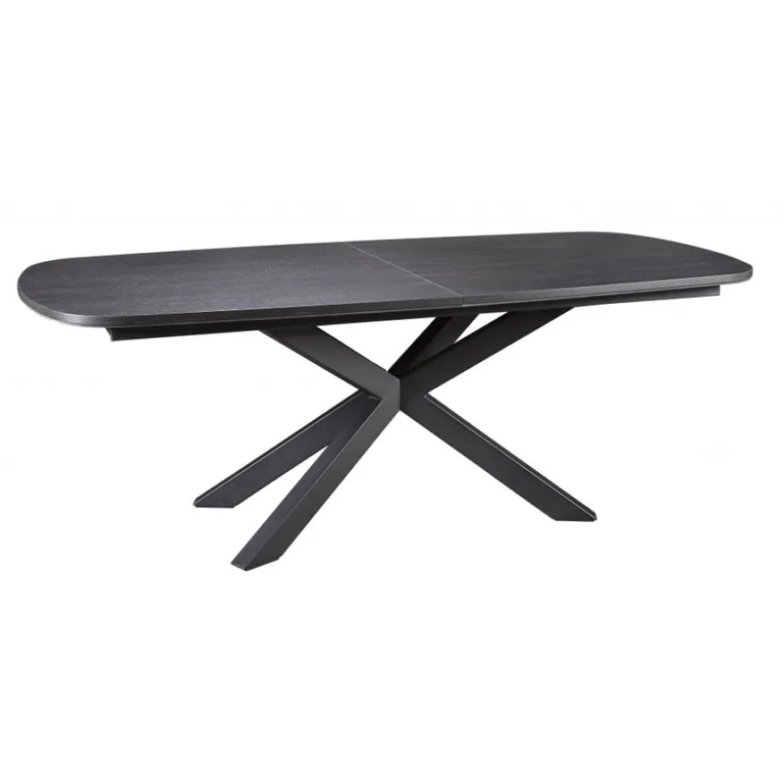 Uitschuifbare Eettafel Zwanenburg Zwart - 220/280x100