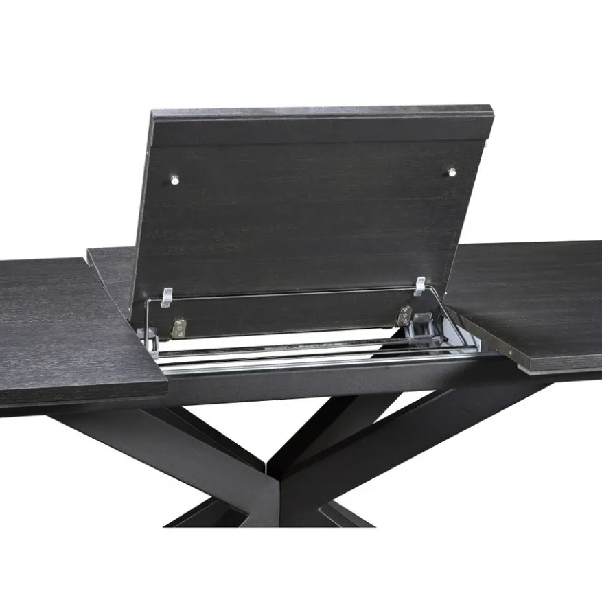 Uitschuifbare Eettafel Zwanenburg Zwart - 220/280x100