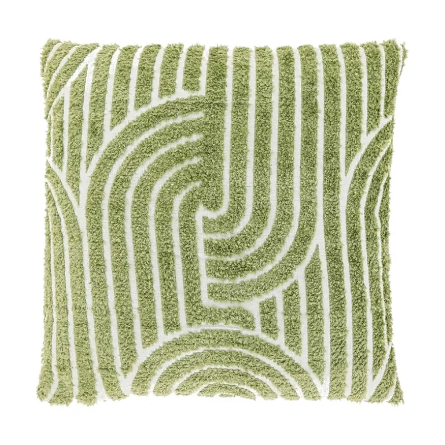 Unique Living Sierkussen Ziza Groen - 45x45 cm