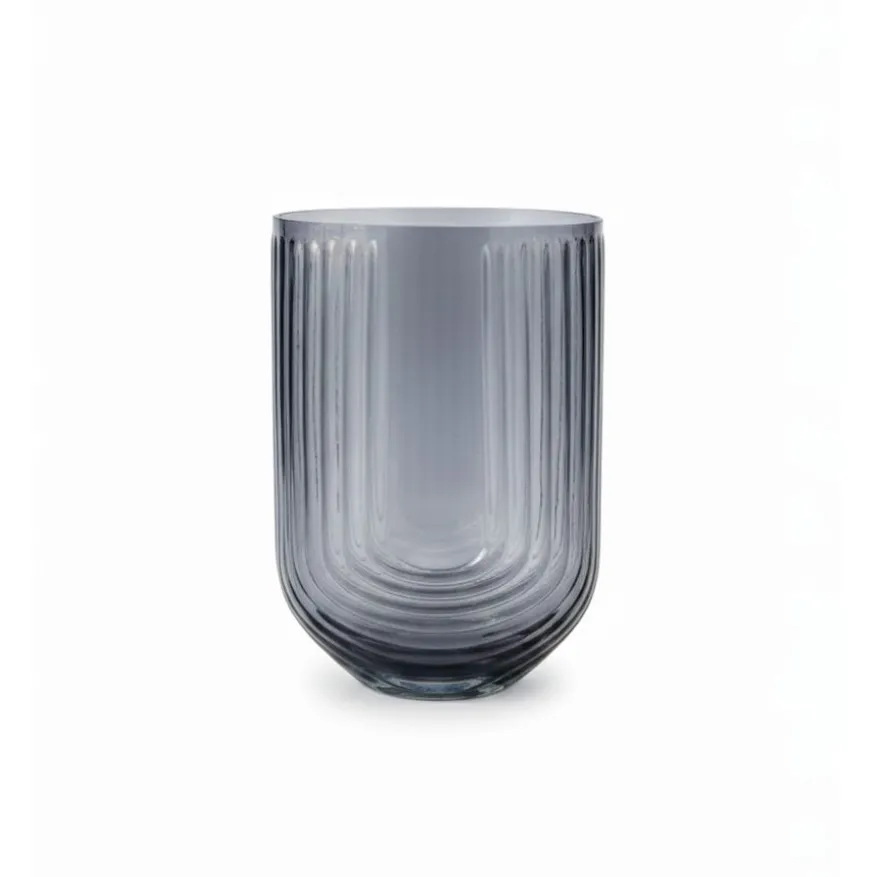 Vaas Mia Donkergrijs - 24 cm hoog