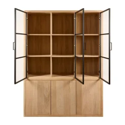 Vitrinekast Chester Naturel - 155x214x40 cm
