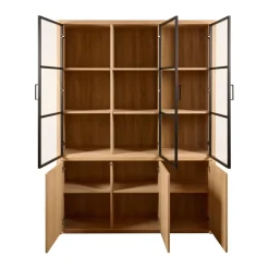 Vitrinekast Chester Naturel - 155x214x40 cm