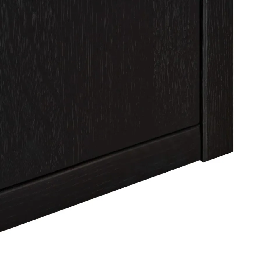 Vitrinekast Chester Zwart - 105x214x40 cm