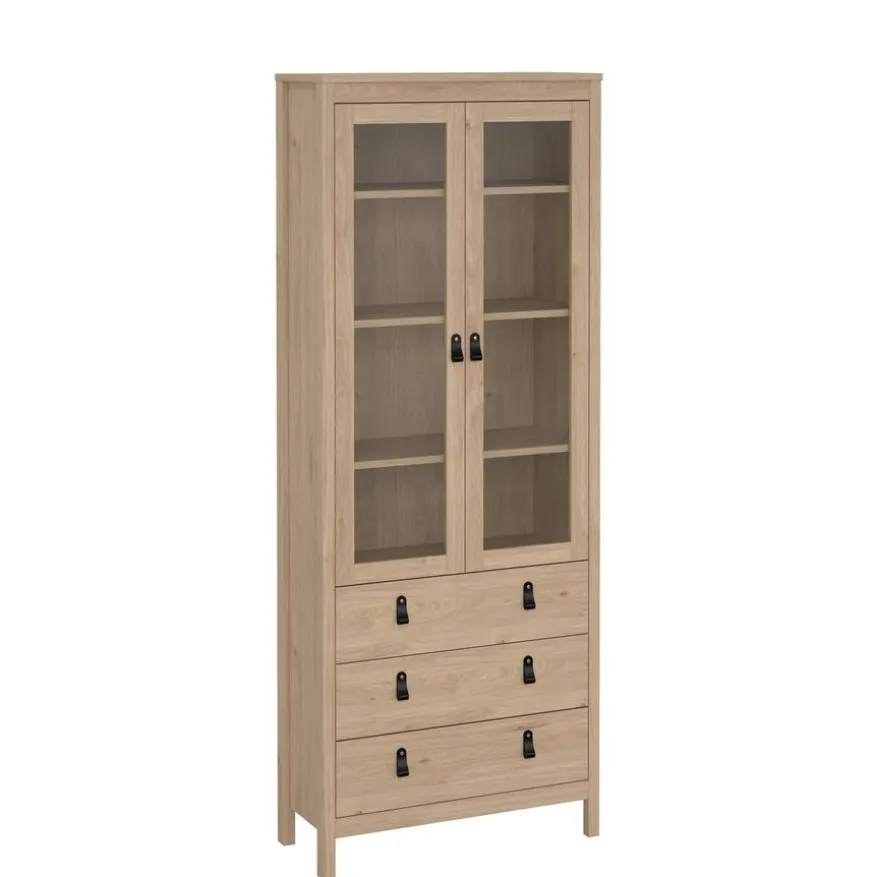 Vitrinekast Dallas Eiken - 79x199x33 cm