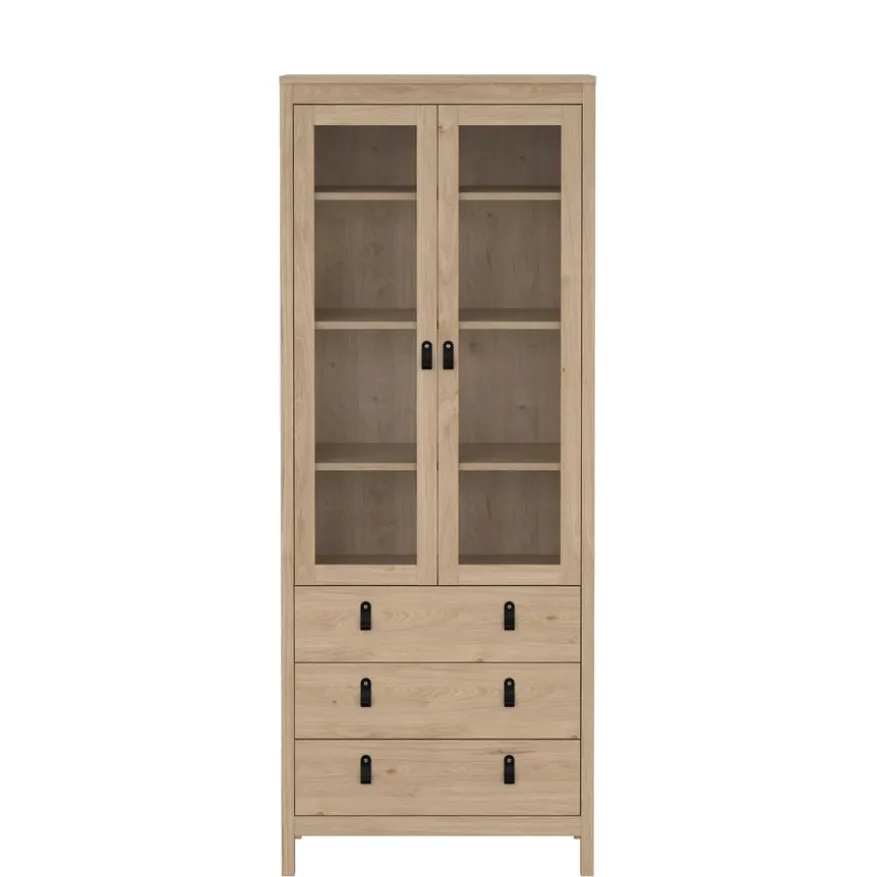 Vitrinekast Dallas Eiken - 79x199x33 cm