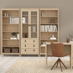 Vitrinekast Dallas Eiken - 79x199x33 cm