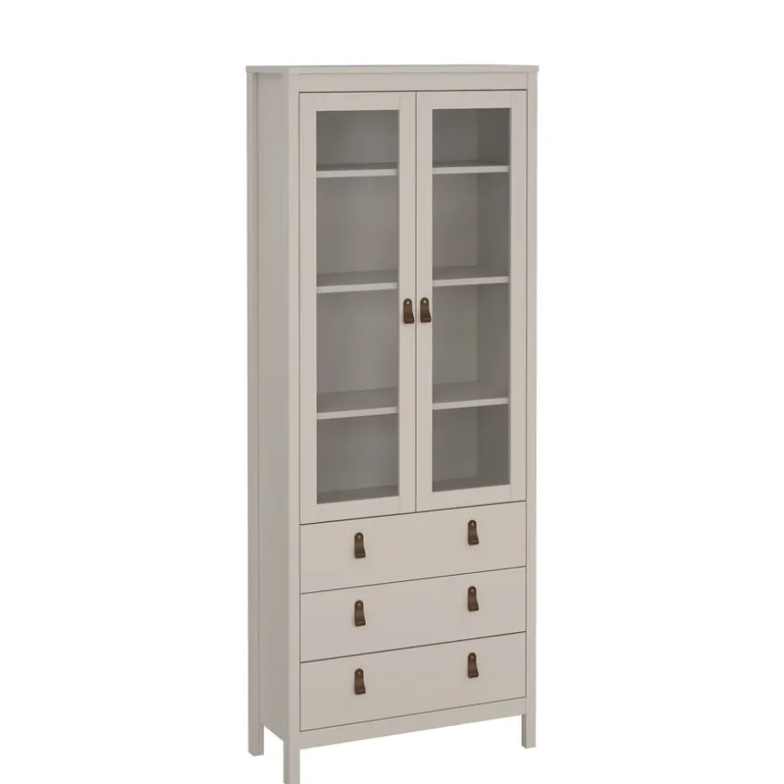 Vitrinekast Dallas Taupe - 79x199x33 cm